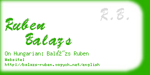 ruben balazs business card